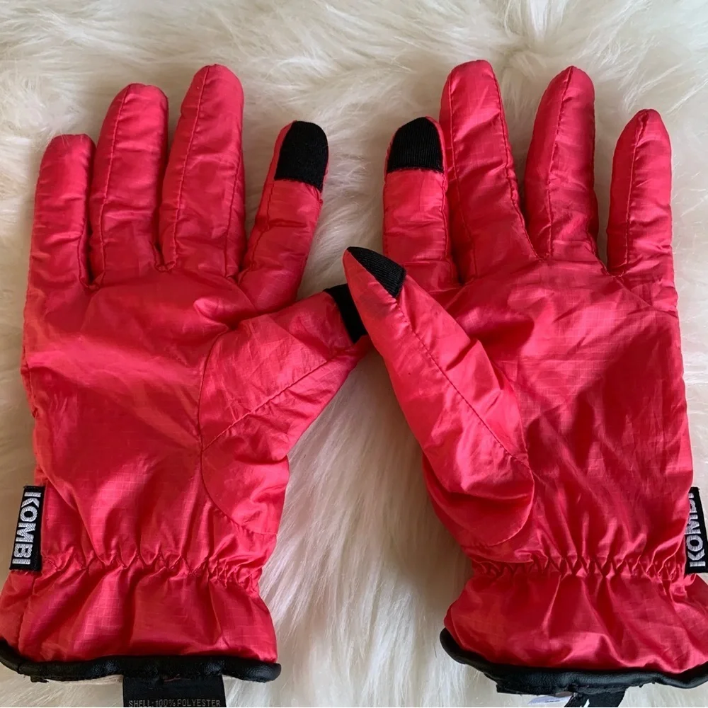 Kombi Womens Hot Pink Puffy Gloves Size Medium